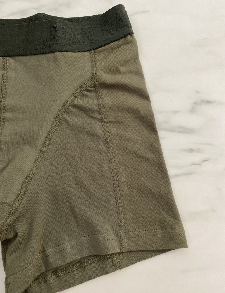 Ανδρικό βαμβακερό χακί μποξεράκι μονόχρωμο JR25420 φωτογραφία